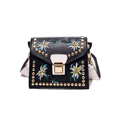 Fashion Women Leather Messenger Bag Flower Handbag Ladies Small Crossbody Bags Women Famous Brands Designers Shoulder Bags Girls