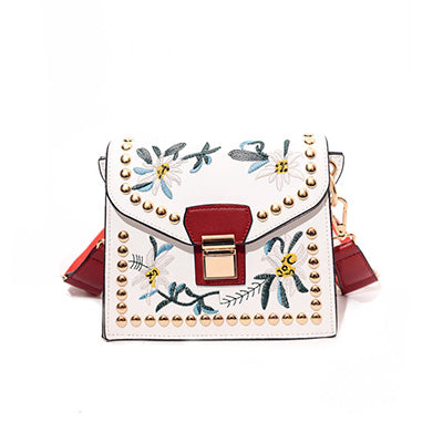 Fashion Women Leather Messenger Bag Flower Handbag Ladies Small Crossbody Bags Women Famous Brands Designers Shoulder Bags Girls