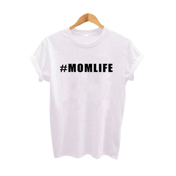 Mother's Day Gift Tumblr Hipster Slogan Momlife tshirt Cotton Tee Shirt Femme Fashion Women Clothing T Shirt Big Size XXL