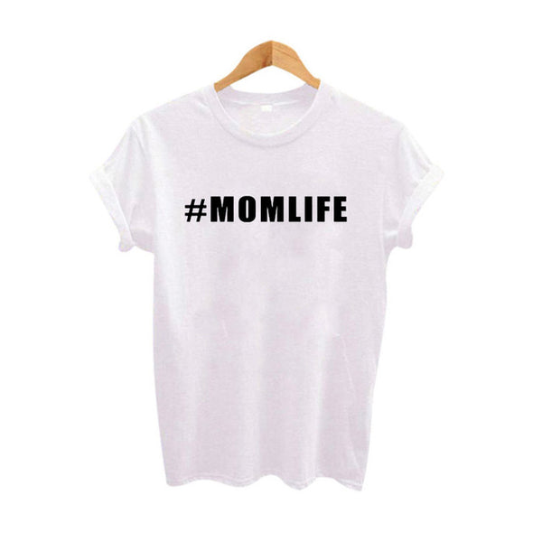Mother's Day Gift Tumblr Hipster Slogan Momlife tshirt Cotton Tee Shirt Femme Fashion Women Clothing T Shirt Big Size XXL