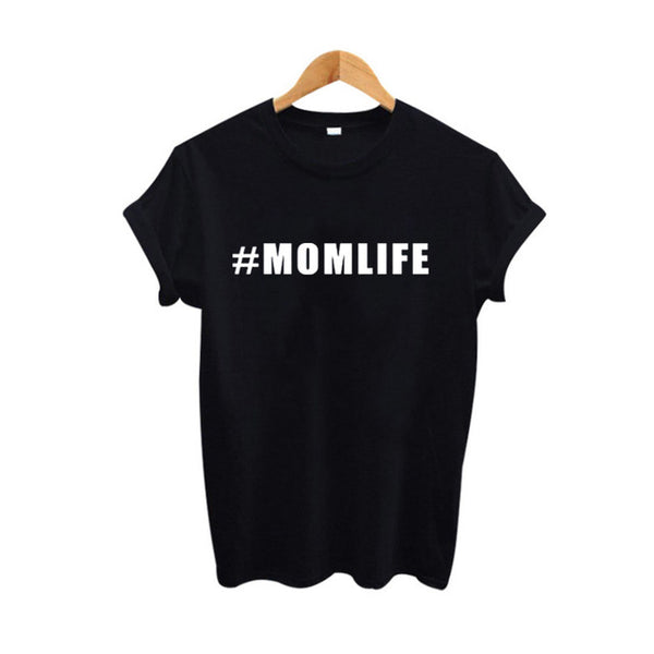 Mother's Day Gift Tumblr Hipster Slogan Momlife tshirt Cotton Tee Shirt Femme Fashion Women Clothing T Shirt Big Size XXL