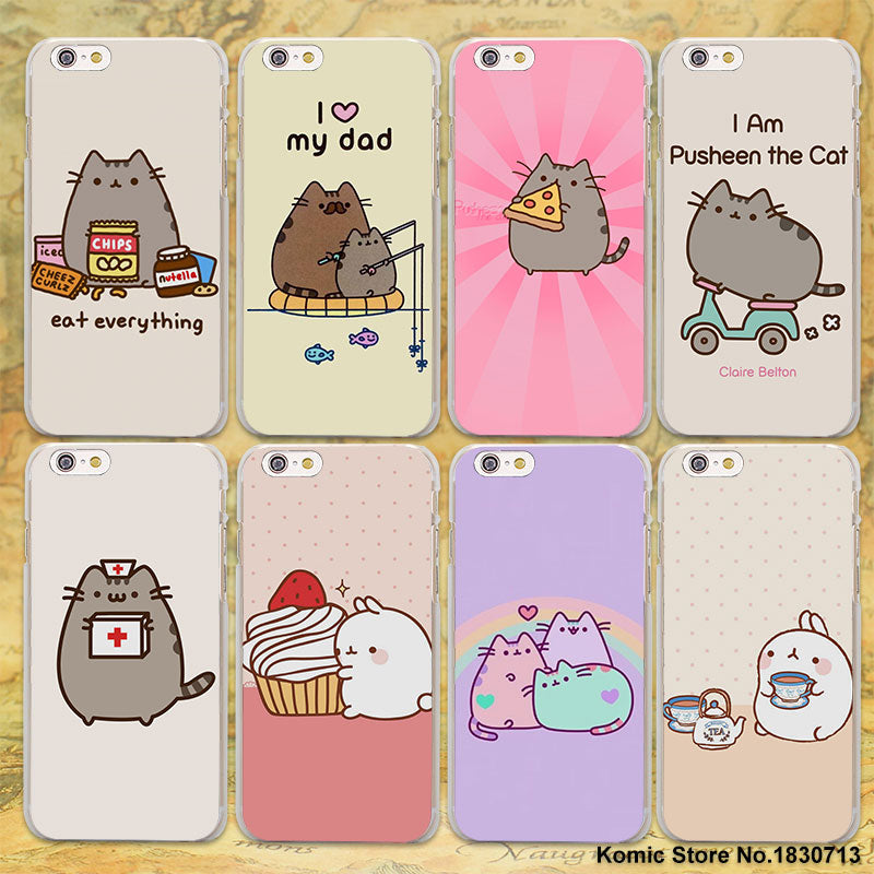 Lovely Pusheen Cat sweety hard clear Cases cover for Apple iPhone 7 6 – Buy-Bye Lovely Pusheen Cat sweety hard clear Cases cover for Apple iPhone 7 6 – Buy-Bye