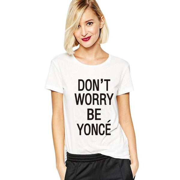 IYASEROZ 2017 New Fashion Women Blusa Beyonce Print Short Sleeve T Shirt Female Casual Plus Size Halajuku Customize Tops Tees