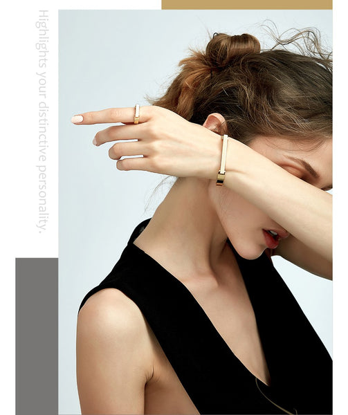Enfashion Personalized Engraved Name Rings Gold color Midi Ring Flar Bar Knuckle Rings For Women Jewelry Bagues Anillos