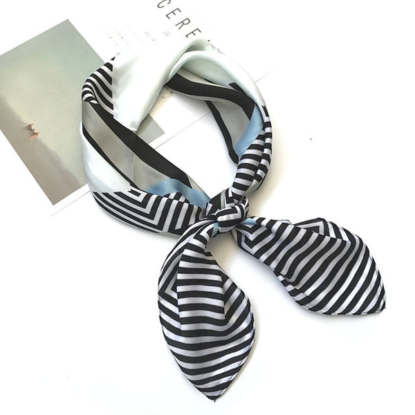 Silk scarf women spring autumn 70*70 Fashion scarves small squares Head scarf high quality Bag decorative scarves