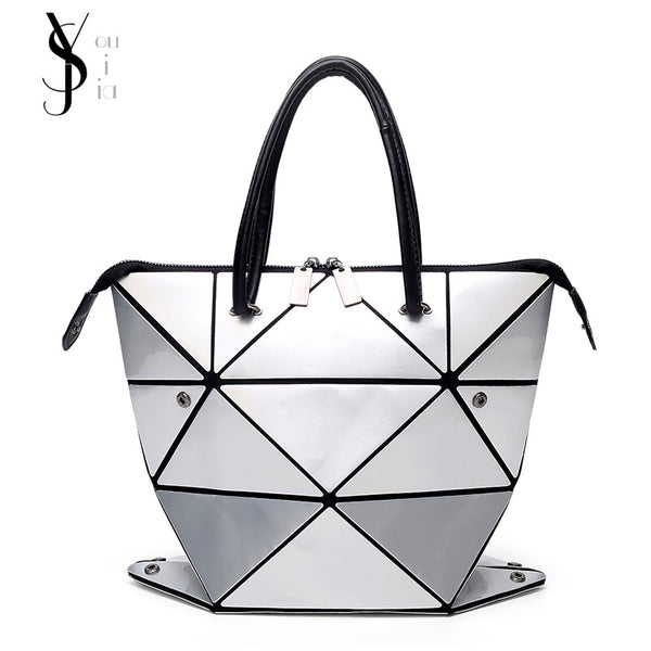 New Fashion Folded Women Handbags PU Leather BaoBao Bag Famous Designer Geometric Shoulder Bag Issey Miyak Diamond Tote Bags