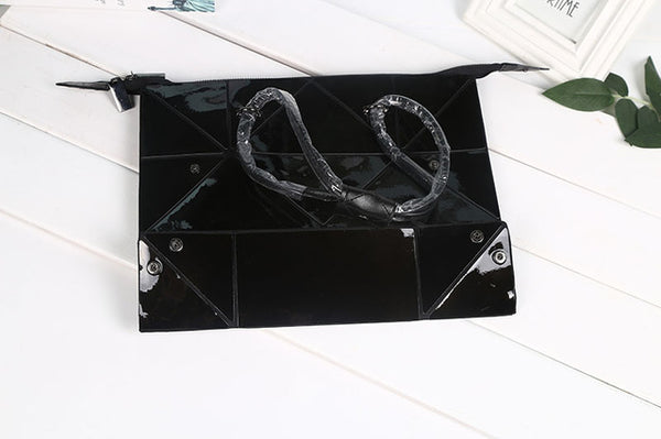 New Fashion Folded Women Handbags PU Leather BaoBao Bag Famous Designer Geometric Shoulder Bag Issey Miyak Diamond Tote Bags