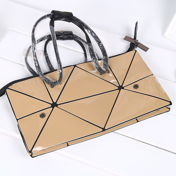 New Fashion Folded Women Handbags PU Leather BaoBao Bag Famous Designer Geometric Shoulder Bag Issey Miyak Diamond Tote Bags