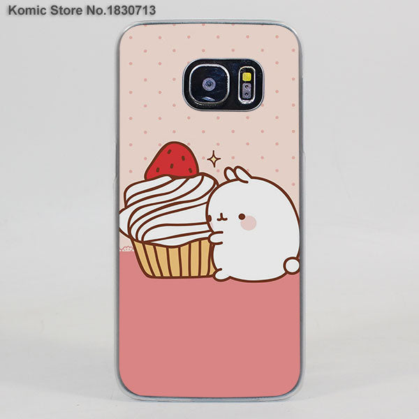 Lovely Pusheen Cat sweety transparent clear hard case cover for Samsung Galaxy s6 s7 edge s4 s5 mini note 4 note5