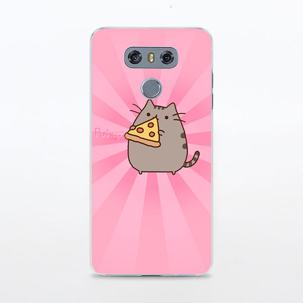 BiNFUL Lovely Pusheen Cat sweety Printed hard clear phone Case cover for LG G6 G5 G4 G3 V10 V20 K10 K8 2017 K5 K4 K3