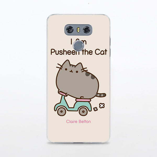 BiNFUL Lovely Pusheen Cat sweety Printed hard clear phone Case cover for LG G6 G5 G4 G3 V10 V20 K10 K8 2017 K5 K4 K3