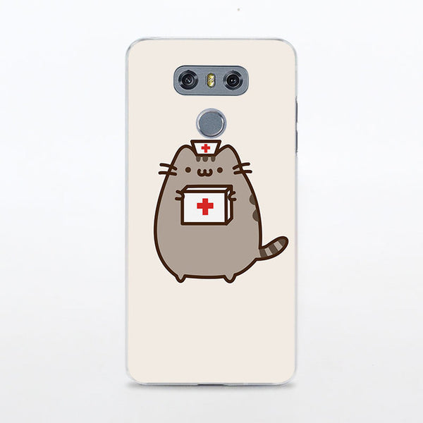 BiNFUL Lovely Pusheen Cat sweety Printed hard clear phone Case cover for LG G6 G5 G4 G3 V10 V20 K10 K8 2017 K5 K4 K3