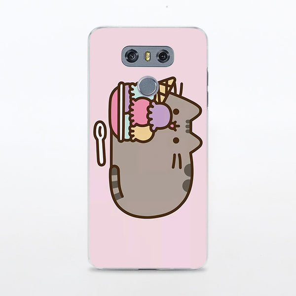 BiNFUL Lovely Pusheen Cat sweety Printed hard clear phone Case cover for LG G6 G5 G4 G3 V10 V20 K10 K8 2017 K5 K4 K3