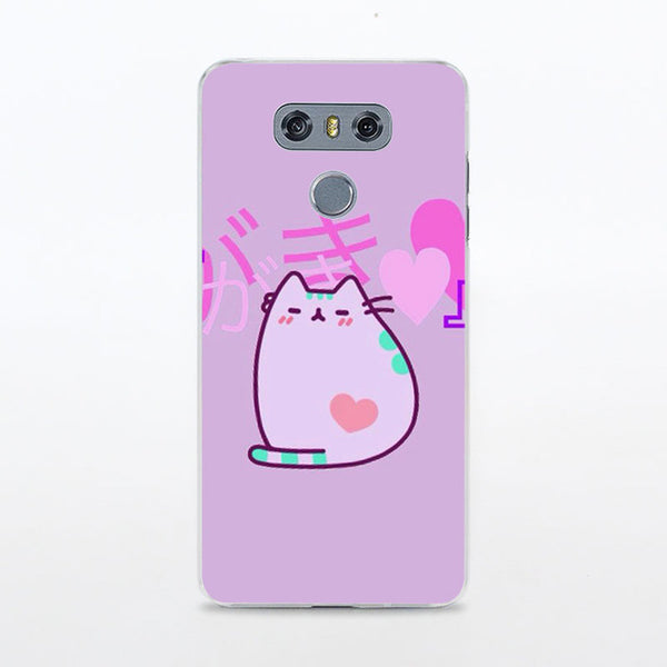 BiNFUL Lovely Pusheen Cat sweety Printed hard clear phone Case cover for LG G6 G5 G4 G3 V10 V20 K10 K8 2017 K5 K4 K3