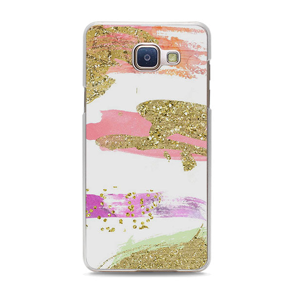 BiNFUL gold fantasy marble style hard clear phone Case cover for Samsung Galaxy A310 A510 A710 A7 A3 2017 A8 A9